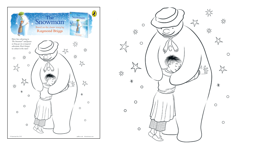 Colour In James And The Snowman The Snowman 2466